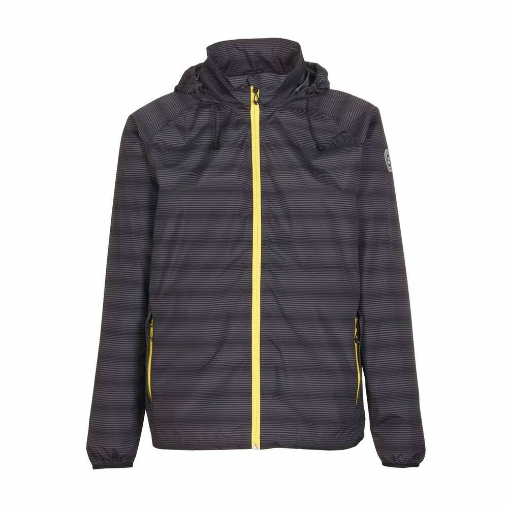 NEW KILLTEC men's fedon allover packable rain jacket in dark gray
